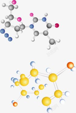 彩色分子分子高清图片