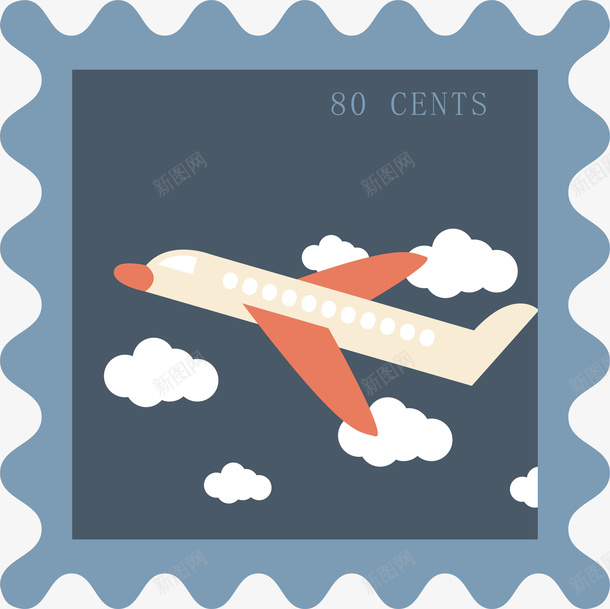 手绘旅行邮票png免抠素材_88icon https://88icon.com 卡通 旅行 旅行飞机 邮票 邮票模板 邮票设计 飞机
