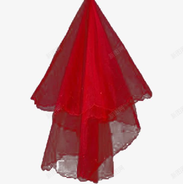 红色纱巾红盖头png免抠素材_88icon https://88icon.com 婚礼 新娘盖头 红盖头 红色 纱巾