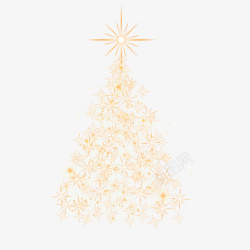 发光圣诞树手绘闪闪发光的圣诞树高清图片