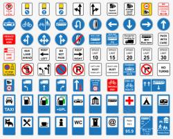交通安全指示牌交通安全牌图标高清图片