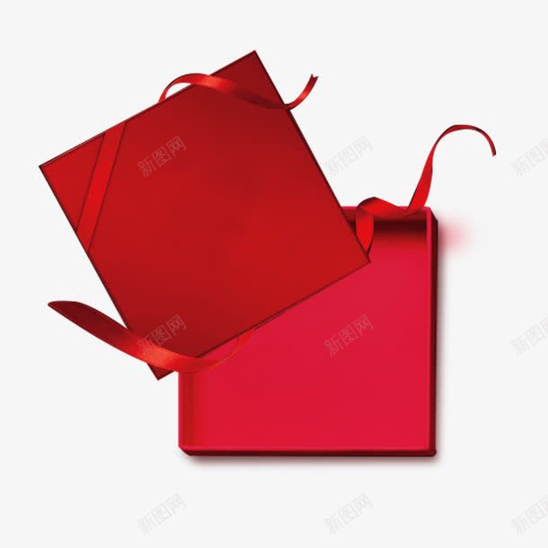 打开的礼盒png免抠素材_88icon https://88icon.com 丝带 打开的 红色礼盒 高档礼盒