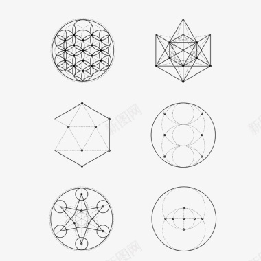 体几何结构几何图形数学结构图矢量图图标图标