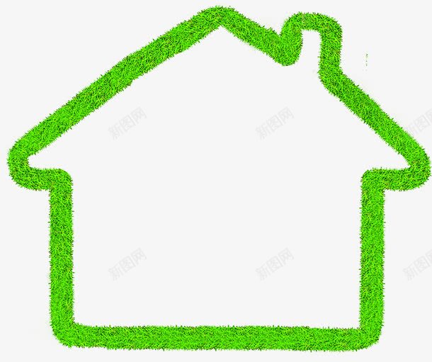 绿色创意小房子手绘风格png免抠素材_88icon https://88icon.com 创意 房子 绿色 风格