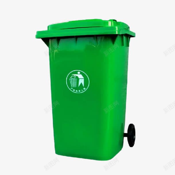 绿色垃圾桶png免抠素材_88icon https://88icon.com 产品实物 垃圾桶 绿色