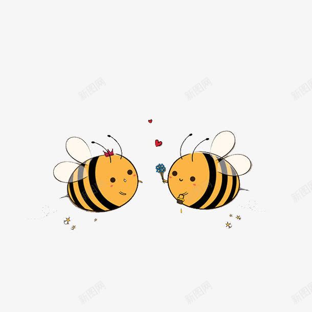 可爱的小蜜蜂png免抠素材_88icon https://88icon.com 卡通 图案 手绘 蜂类 蜜蜂 装饰 黄色