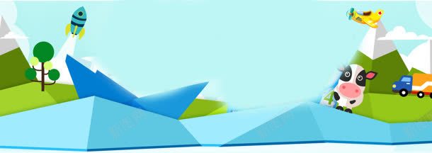 卡通清新牛奶奶粉几何立体背景bannerjpg设计背景_88icon https://88icon.com banner 几何 卡通 奶粉 小树 清新 火箭 牛奶 立体 背景