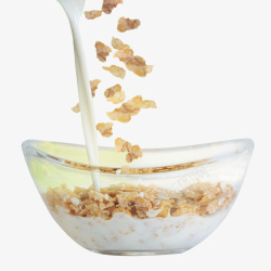 燕麦牛奶牛奶燕麦片营养早餐高清图片