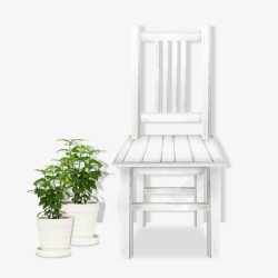 白色原木椅子素材