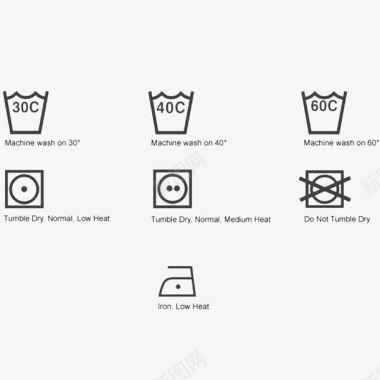 衣服标识符衣服洗涤标图标图标