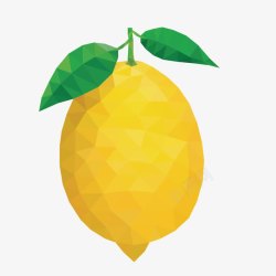 分块水果几何黄色柠檬高清图片