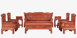 实物红木家具实木家具沙发茶几素材