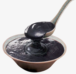 芝麻煳素材一碗美味的黑芝麻糊高清图片