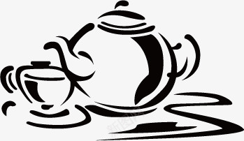 茶文章茶壶图标图标