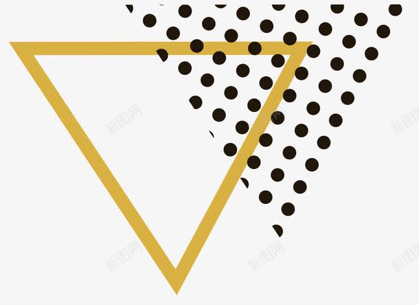 黄色三角形几何图形png免抠素材_88icon https://88icon.com 三角形 几何图形 圆圈 实心小圆点 黄色 黄色三角形几何图形 黑点 黑点阵图