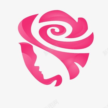 花朵创意女性减肥logo图标图标