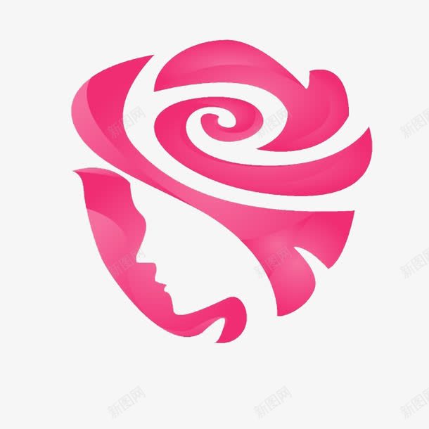 花朵創意女性減肥logo