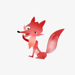 大眼睛狐狸红色小狐狸高清图片