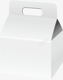 盒子模板免扣卡通白色快餐外卖盒子模板高清图片