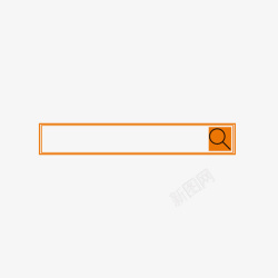 符号网络橘色简约搜索符号图标高清图片