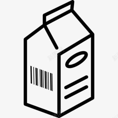 一滩牛奶草原鲜奶箱图标图标