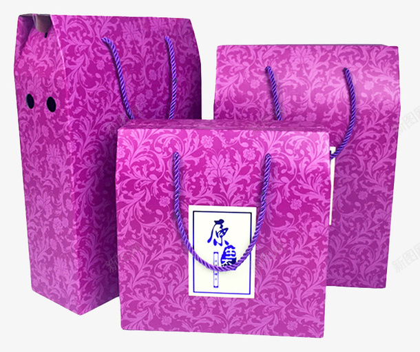 原生态农土特产包装盒png免抠素材_88icon https://88icon.com 农产品 包装盒 原生态 土特产 土特产包装 礼品箱 紫色 花纹