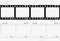黑色胶卷式边框卡通手绘边框电影高清图片