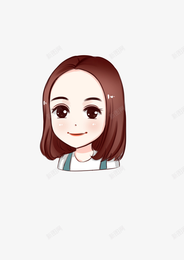 卡通手绘可爱的女孩psd免抠素材_88icon https://88icon.com 创意 动漫动画 卡通手绘 可爱的小女孩 头像 简约