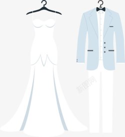 时尚派对爱情婚礼结婚礼服矢量图高清图片