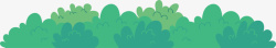 草地树木装饰画绿色草坪春季植物草坪叶子矢量图高清图片