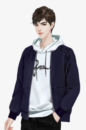 手绘帅气男生阳光png免抠素材_88icon https://88icon.com 帅气 男生 阳光