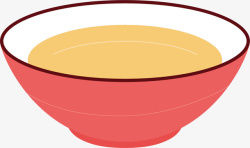 小汤碗粉色装汤碗矢量图高清图片
