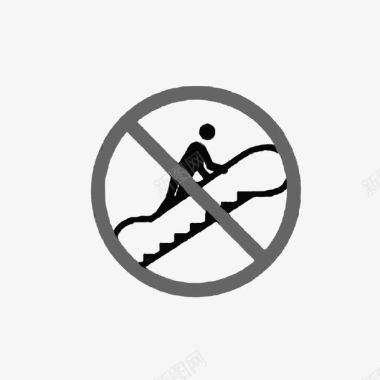 禁止攀爬扶梯图标图标