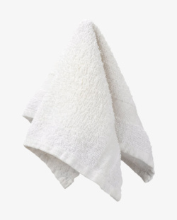 吸水去污白色挂着的毛巾清洁用品实物高清图片