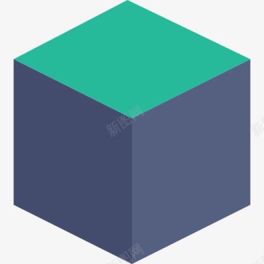 矢量几何素材立方体图标图标