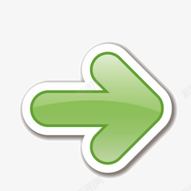 绿色的羽毛球手绘卡通绿色箭头图标图标