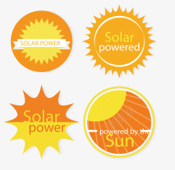 创意地标4款创意太阳能标图标高清图片