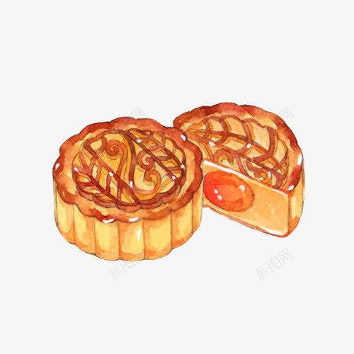 蛋黄月饼手绘画片png免抠素材_88icon https://88icon.com 手绘食物 月饼 烘焙食物 蛋黄馅 黄色