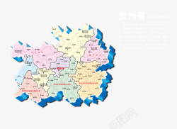 地图省份矢量贵州省地图高清图片