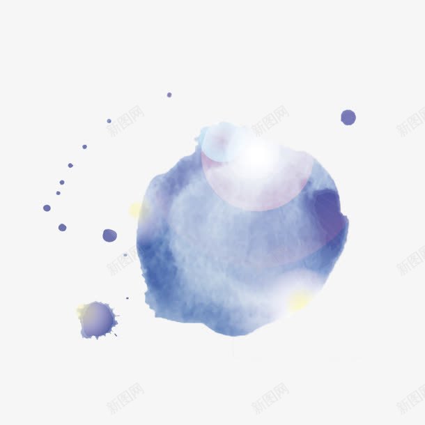 梦幻水彩背景png免抠素材_88icon https://88icon.com 免费png 免费png图片 免费矢量 梦幻 水墨 蓝色