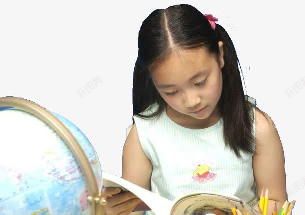 学生学习png免抠素材_88icon https://88icon.com 学习素材 小女生 看书的