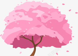 粉色美丽浪漫樱花树素材