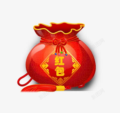 福袋png免抠素材_88icon https://88icon.com 中国风 喜庆 福袋 红包