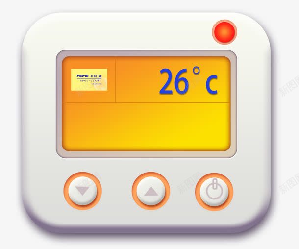智能温度器png免抠素材_88icon https://88icon.com 室内温度 数字 显示屏 温度表