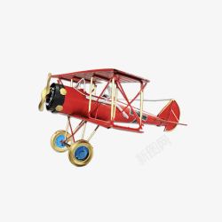 矢量复古飞机复古美式飞机模型摆件高清图片