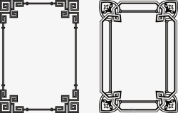 绘画黑线框矢量图素材