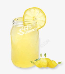 冰凉果汁小清新柠檬水背景高清图片