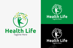 简约生活圆形的健康logo矢量图图标高清图片