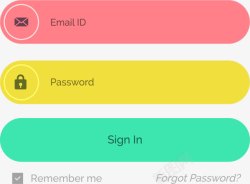 彩色条形用户登陆界面素材