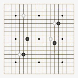 围棋棋盘一个黑白围棋矢量图高清图片